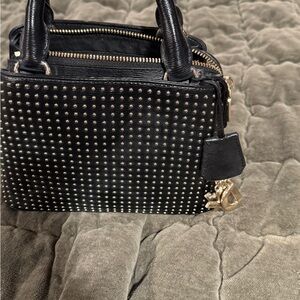 DKNY Black Studded Satchel
